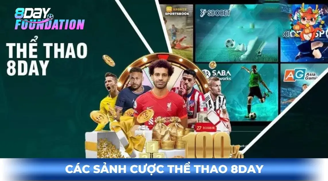Các sảnh cược thể thao 8day