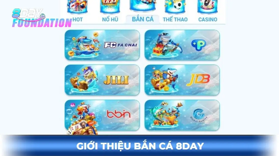 Game bắn cá 8day hấp dẫn siêu kịch tính