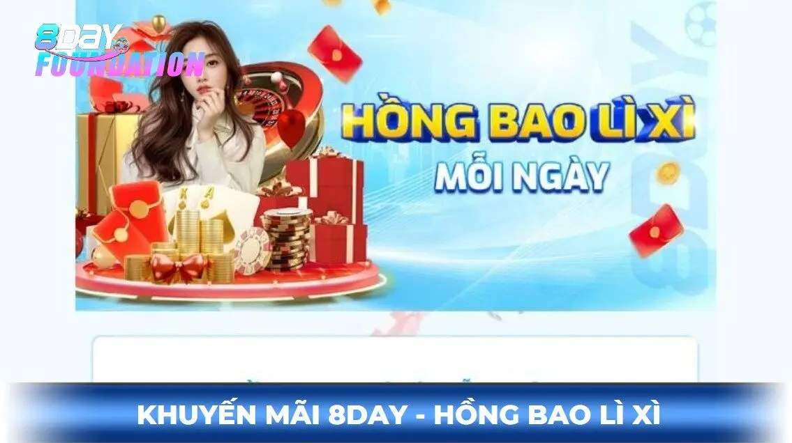 Khuyến mãi 8day - hồng bao lì xì