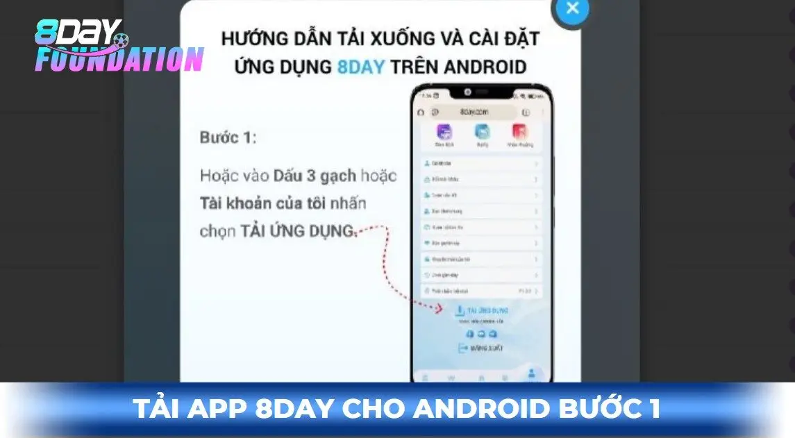 Tải app 8day cho android bước 1